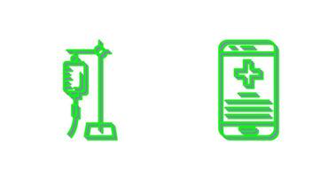 Saline and Smartphone Icon vector