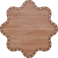 3d de madera letreros con ligero marco png