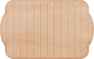 3D Beige Wooden Labels Illustrations png