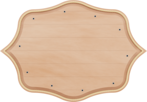 3d beige houten etiketten illustraties png