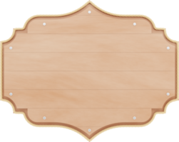 3d beige trä- etiketter illustrationer png