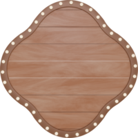 3d de madera letreros con ligero marco png