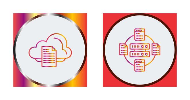 File and Server Icon vector