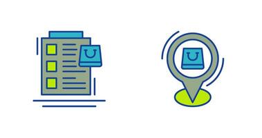 Wish List and Shop Location Icon vector