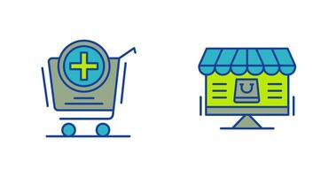 Add to Cart and Online Shopping Icon vector