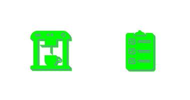 coffee machine and order list Icon vector