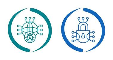 Global Malware and Cyber defence Icon vector