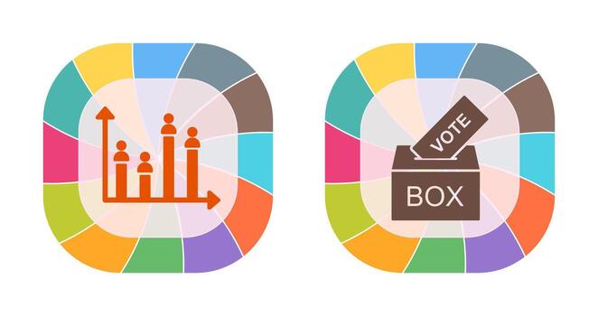 Giing Vote and Candidate and Graph Icon vector