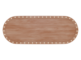 3d de madera letreros con ligero marco png