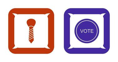 Tie and Vote Link Icon vector