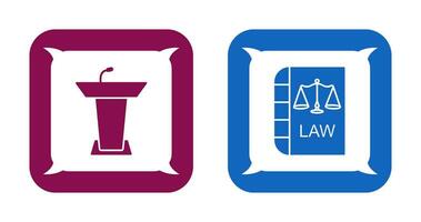 Podium and Law Icon vector