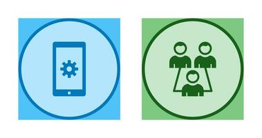 Network Settings and Connected Users Icon vector