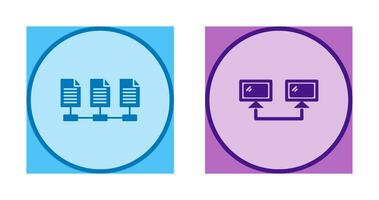 Connectesd Systems and Network Files Icon vector