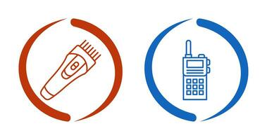 Trimmer and Communication Icon vector