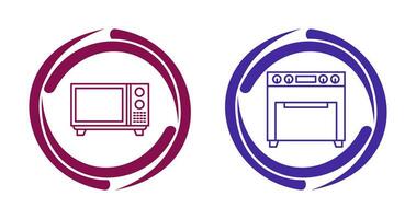 Microwave and Oven Icon vector