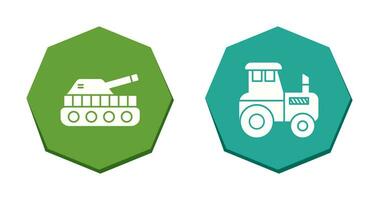 Tank and Tractor Icon vector