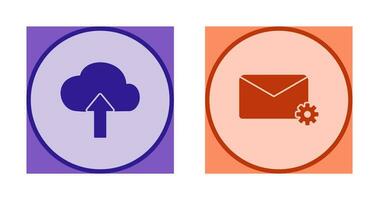 Upload to Cloud and Message Settings Icon vector