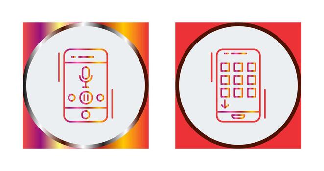 Voice Record and Device Icon vector
