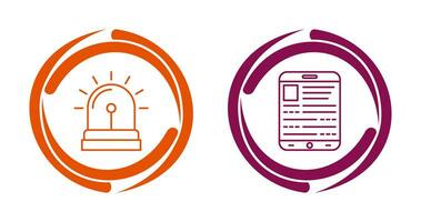 Alarm System and Ebook Icon vector