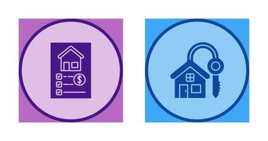 List and House Icon vector