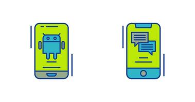 Android and Text Icon vector