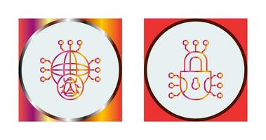 Global Malware and Cyber defence Icon vector