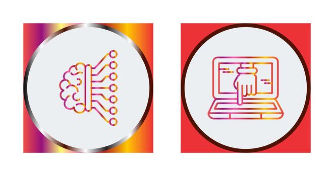 Machine Learning and Hacking Icon vector