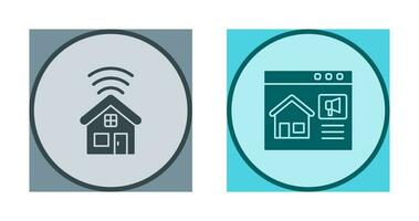 Smart house and Marketing Icon vector