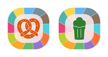 Pretzel and Pint of Beer Icon vector