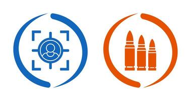 Target and Bullets Icon vector