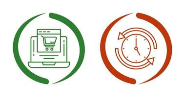 Add to Cart and Run time Icon vector