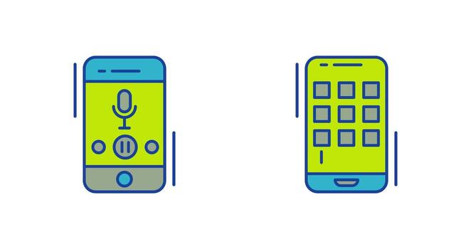 Voice Record and Device Icon vector