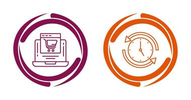 Add to Cart and Run time Icon vector