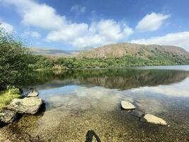 A view of the North Wales Countryside at Llyn Dinas in Snowdonia photo