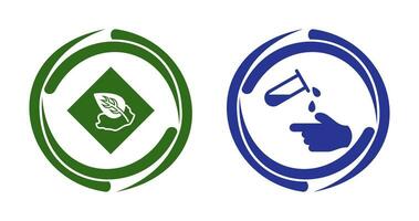 Environment hazard and Corrosive hazard  Icon vector