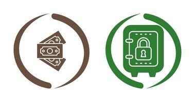 Money and Safe Box Icon vector