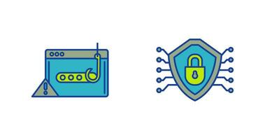 suplantación de identidad contraseña y seguridad icono vector