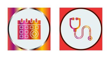 Calender and healthcare Icon vector