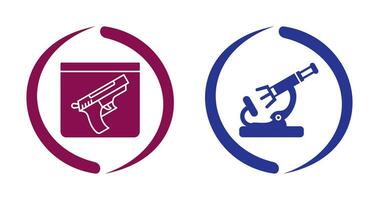 Evidence and Microscope Icon vector