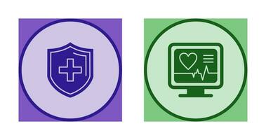 Protection and Plus Icon vector