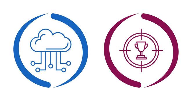 Cloud Computing and Target Icon vector