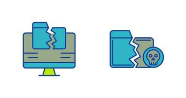 Data Loss and Infected Icon vector