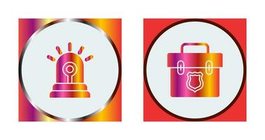 Siren and Suitcase Icon vector