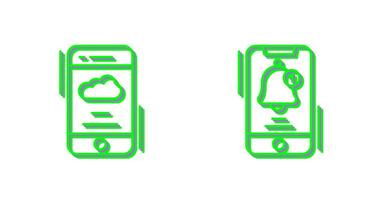 Weather App and Notifications Icon vector
