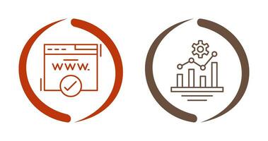 Domain and Bar Icon vector