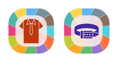 Shirt and Tie and Belt Icon vector