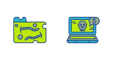 Worm and Online Fraud Icon vector