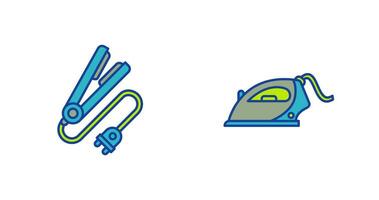 Hair iron and Laundry Icon vector