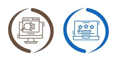 Search Engine and Rating Icon vector