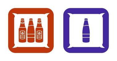 Beer Bottles and alcohol Icon vector